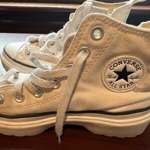 Converse White High Top Canvas Sneakers